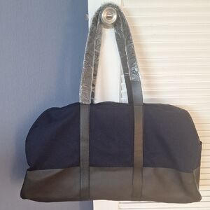 Everlane New The Dipped Weekender Duffle Bag Navy/black Large Twill